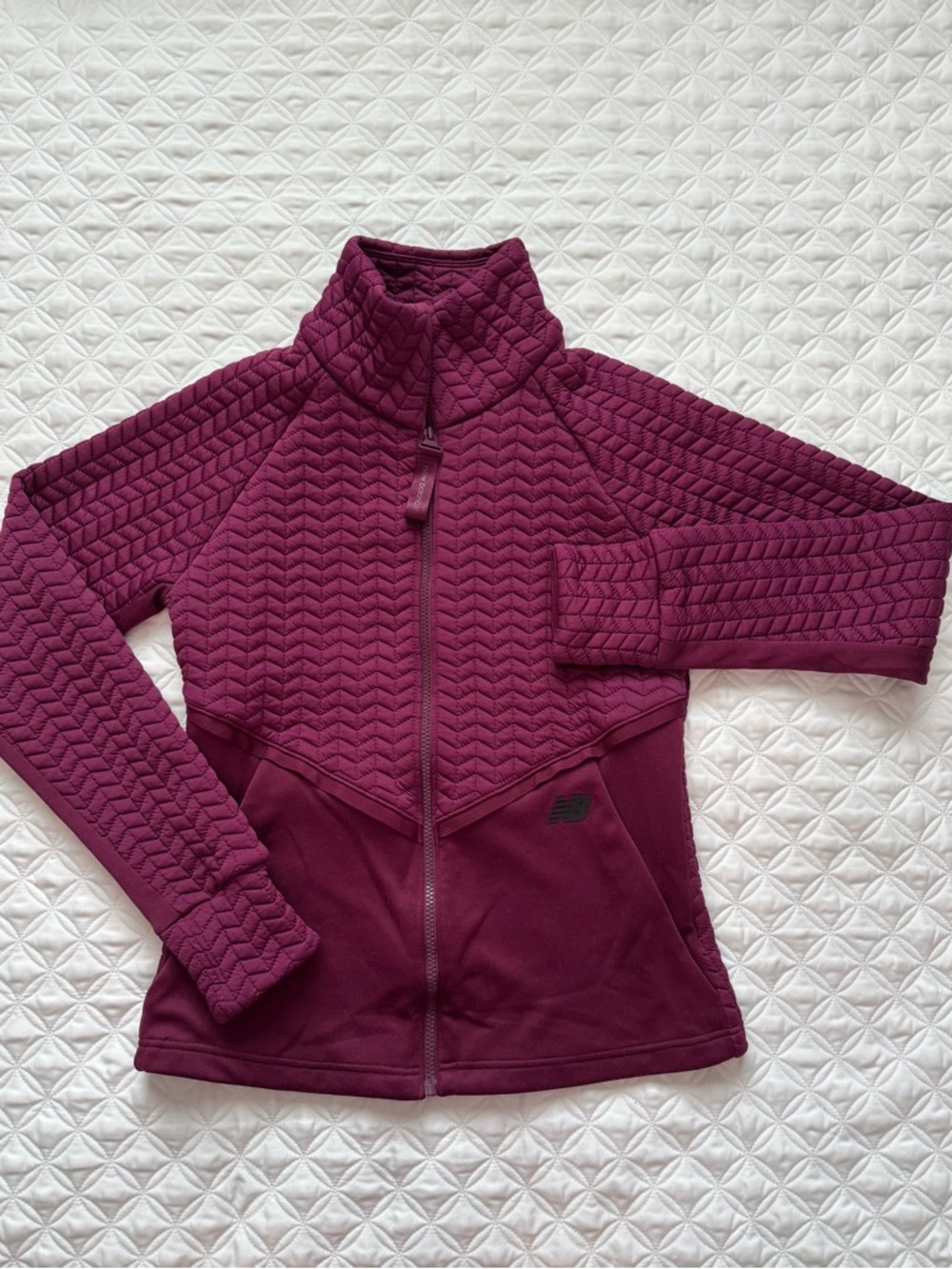 New Balance Heatloft Active Jacket  Quilted Full-Zip Burgundy Size S